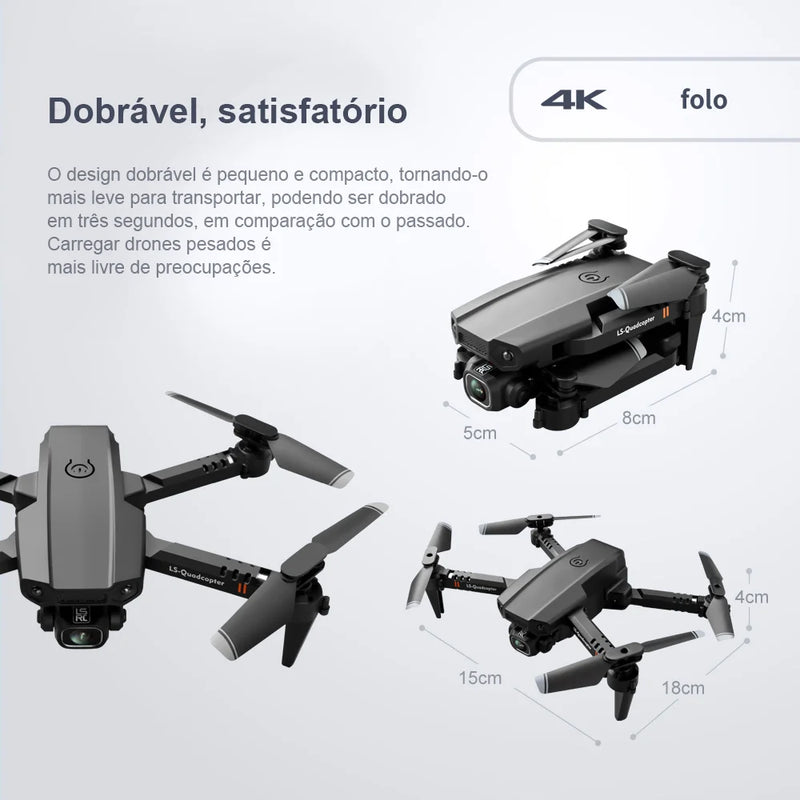 Xt6 mini drone lente dupla 4k fotografia aérea altitude fixa aeronaves de quatro eixos longa resistência aeronaves dobráveis de alta definição