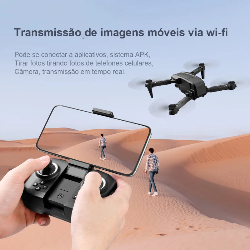 Xt6 mini drone lente dupla 4k fotografia aérea altitude fixa aeronaves de quatro eixos longa resistência aeronaves dobráveis de alta definição