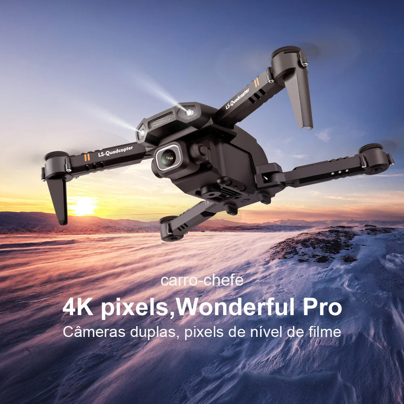 Xt6 mini drone lente dupla 4k fotografia aérea altitude fixa aeronaves de quatro eixos longa resistência aeronaves dobráveis de alta definição