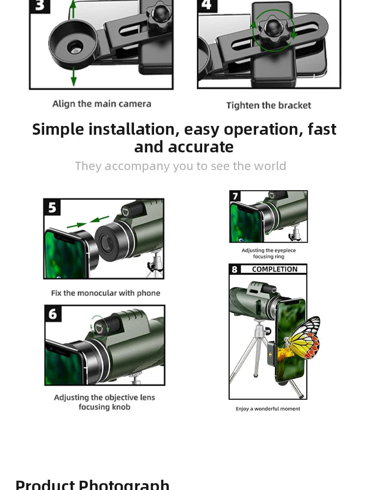 Zoom portátil hd 5000m telescópio dobrável de longa distância mini telescópio poderoso para caça esportes ao ar livre acampamento viagem